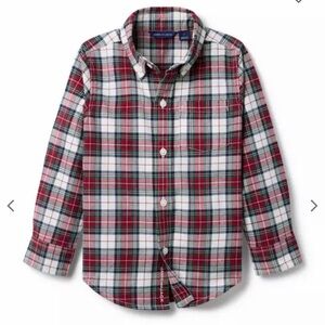 Tartan Plaid Kids Shirt - Red, Green, White - Janie and Jack